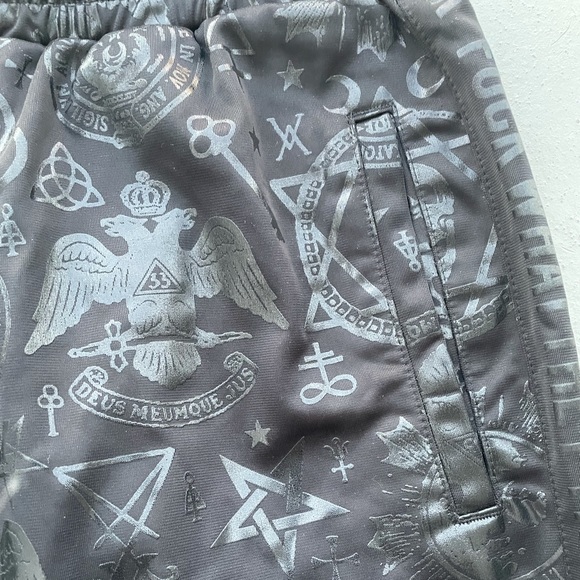 Killstar brand women’s polyester holographic print bellbottoms - Picture 2 of 6